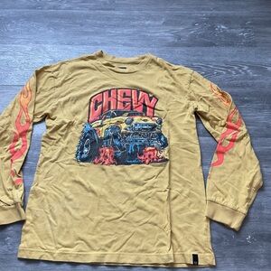 Brixton Yellow Graphic Long Sleeve Tee